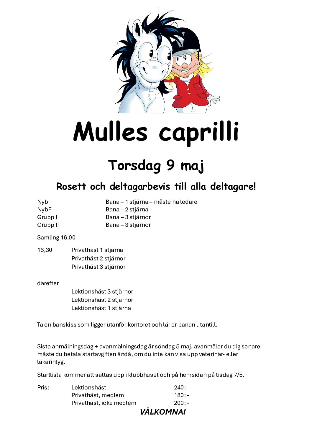 Mulle Caprilli 9 maj