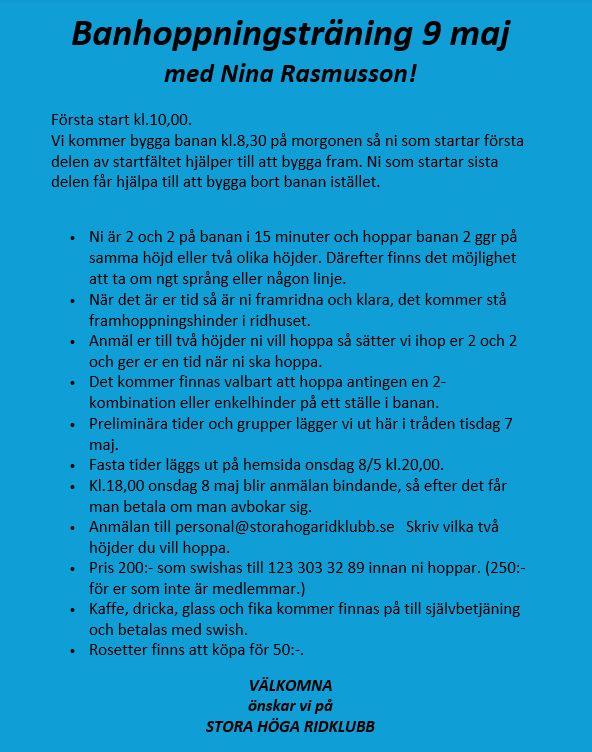 Banhoppningsträning 9 maj