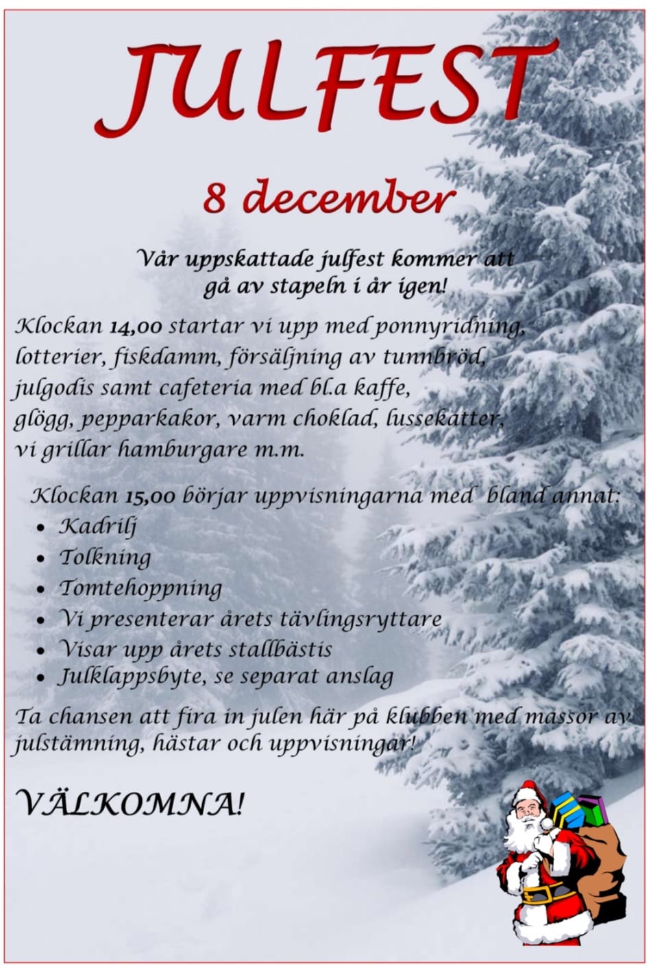 Julfest 8 december