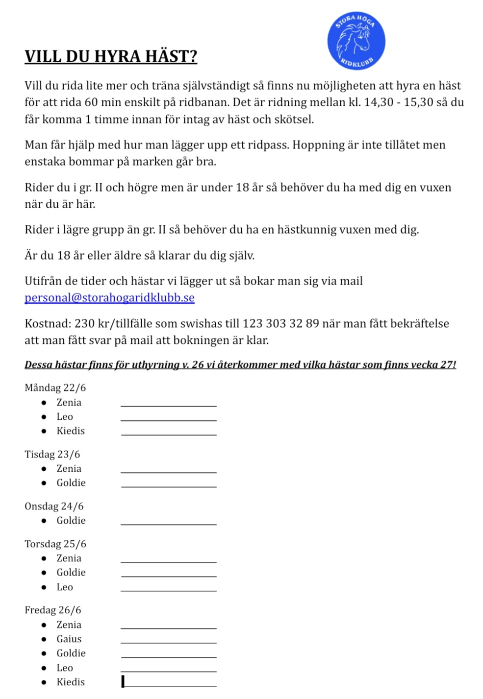 Vill du hyra häst?