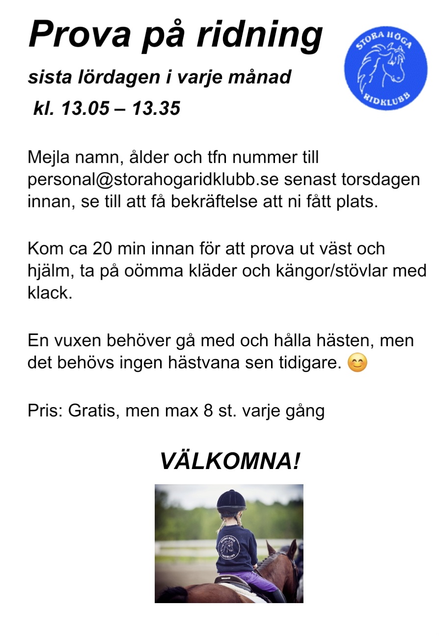 Prova på ridning
