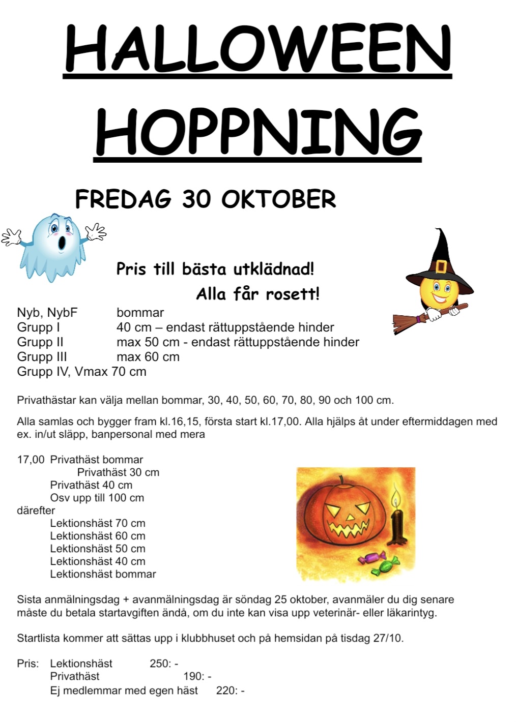 Halloweenhoppning 30 oktober